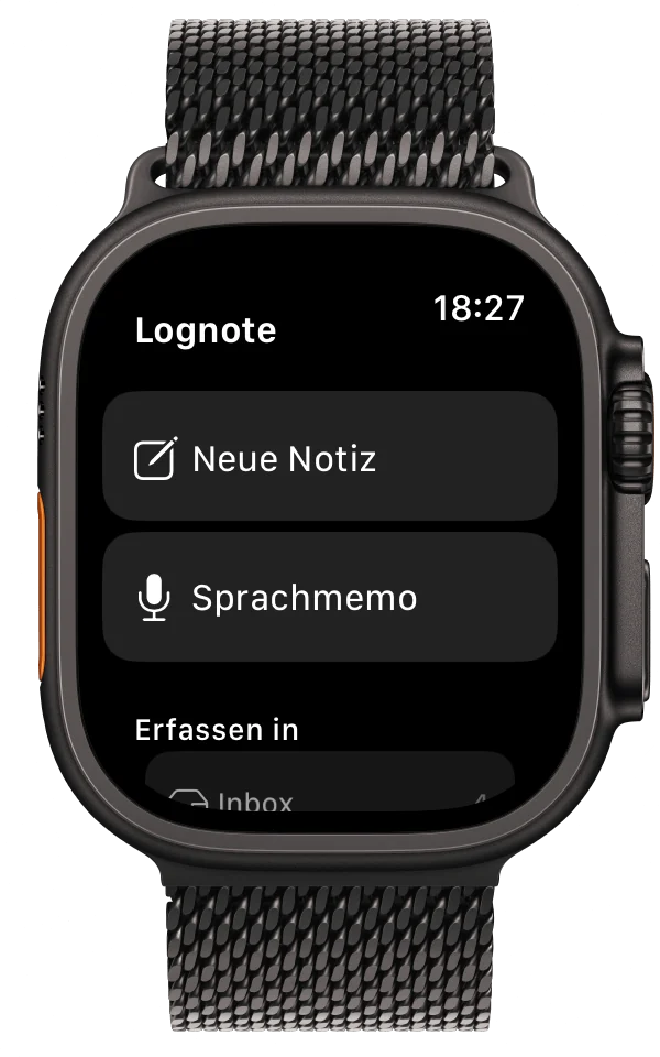 Lognote auf der Apple Watch