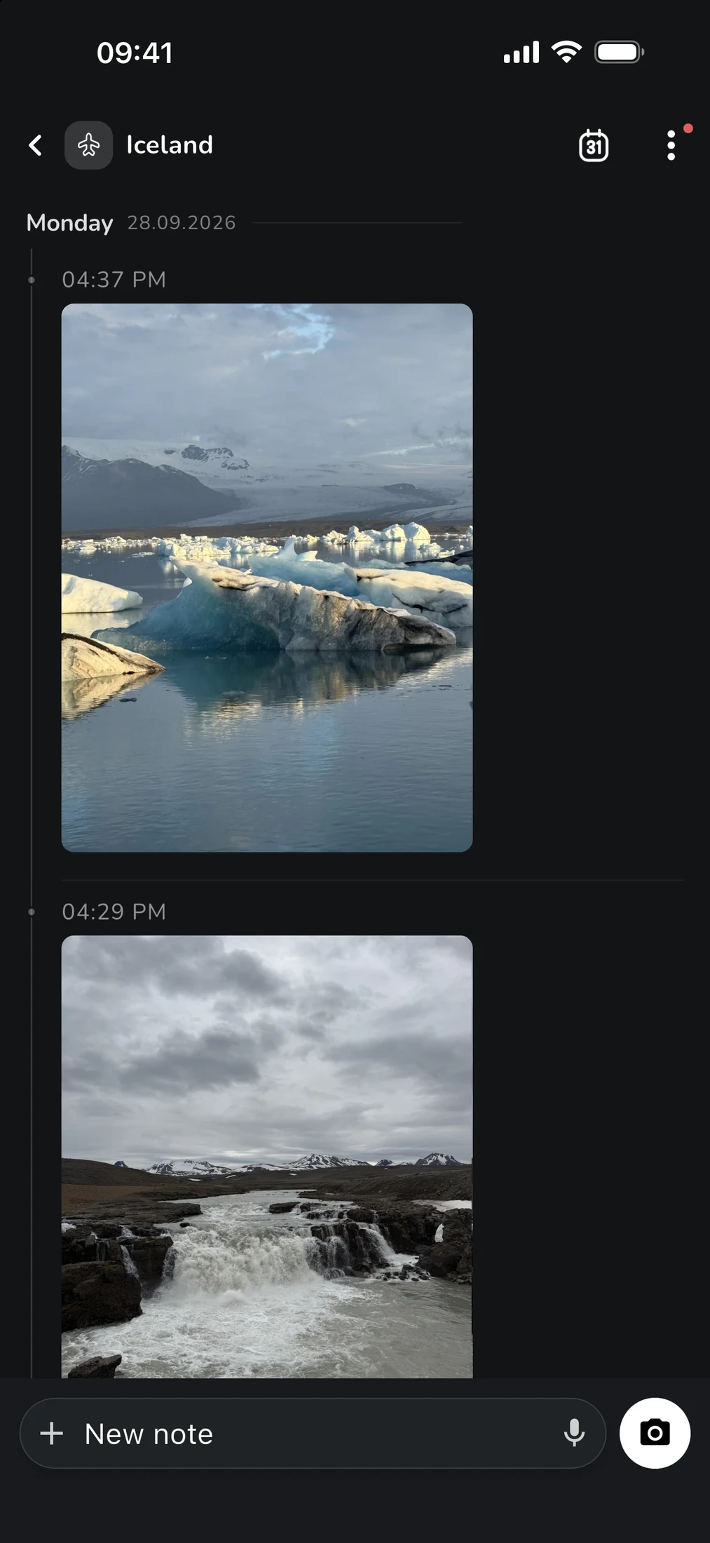 Journal with photos