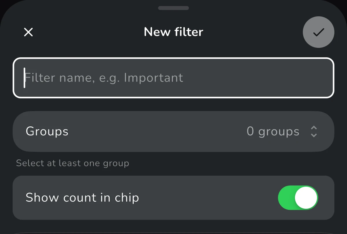 Edit custom filters