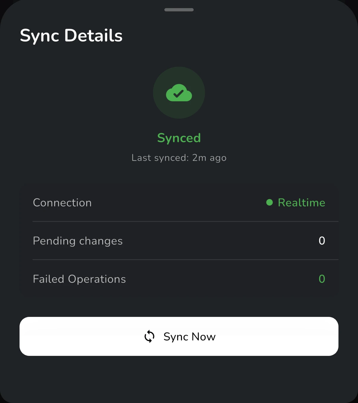 Sync details