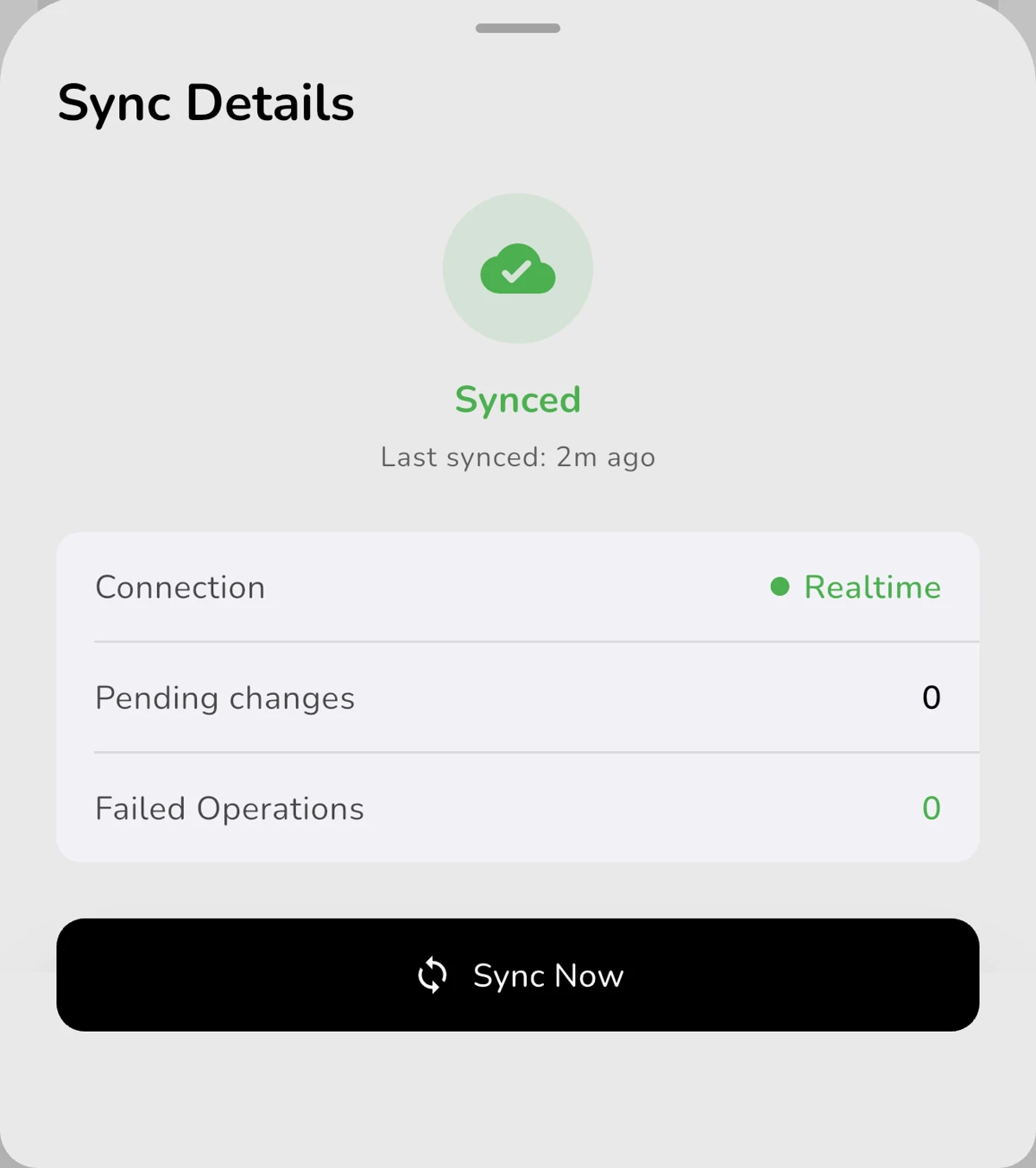 Sync details