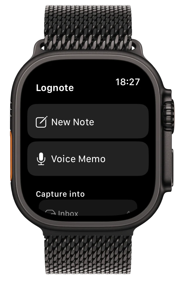 Lognote a l'Apple Watch Ultra 3 negre amb Milanese Loop