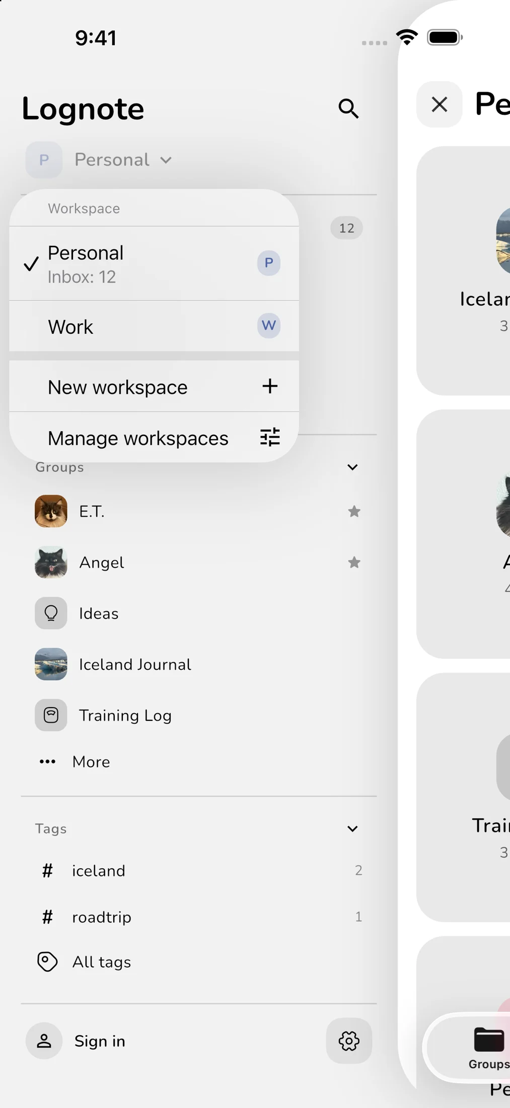 Gruppen zwischen Workspaces verschieben